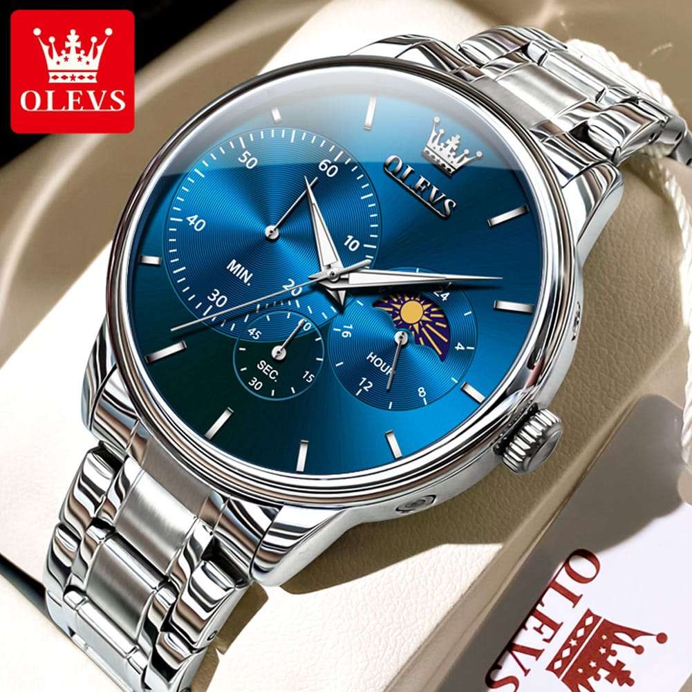 OLEVS 2936 Stainless Steel Strap Watch For Men