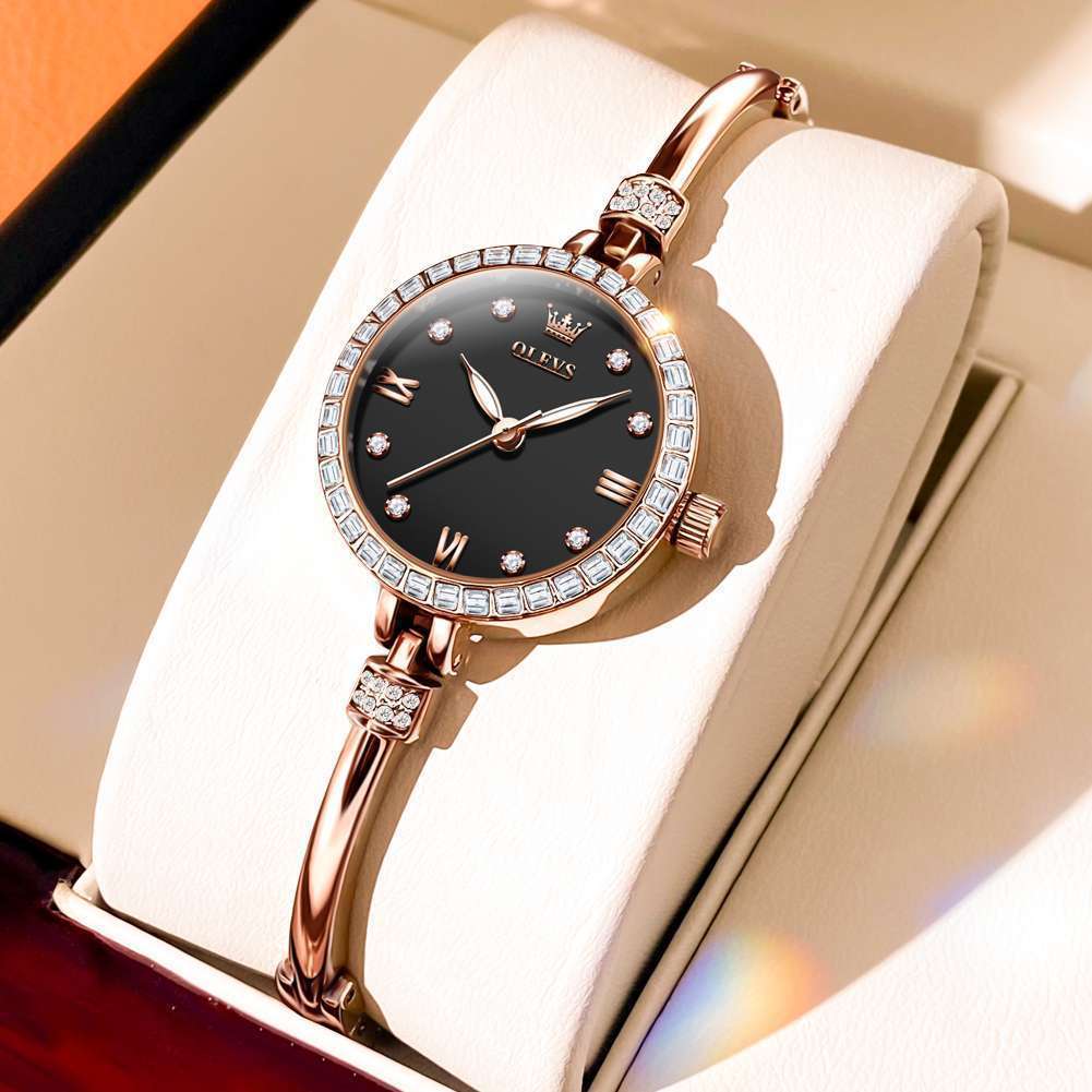 OLEVS 5585 Quartz Stainless Steel Watch For Woman