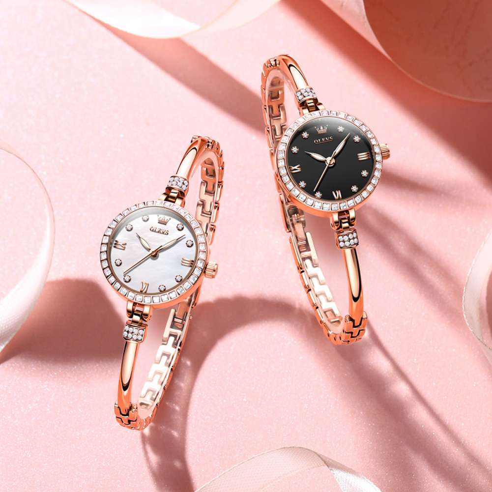 OLEVS 5585 Quartz Stainless Steel Watch For Woman - Image 4