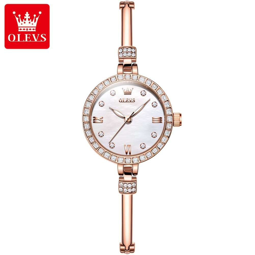 OLEVS 5585 Quartz Stainless Steel Watch For Woman - Image 2