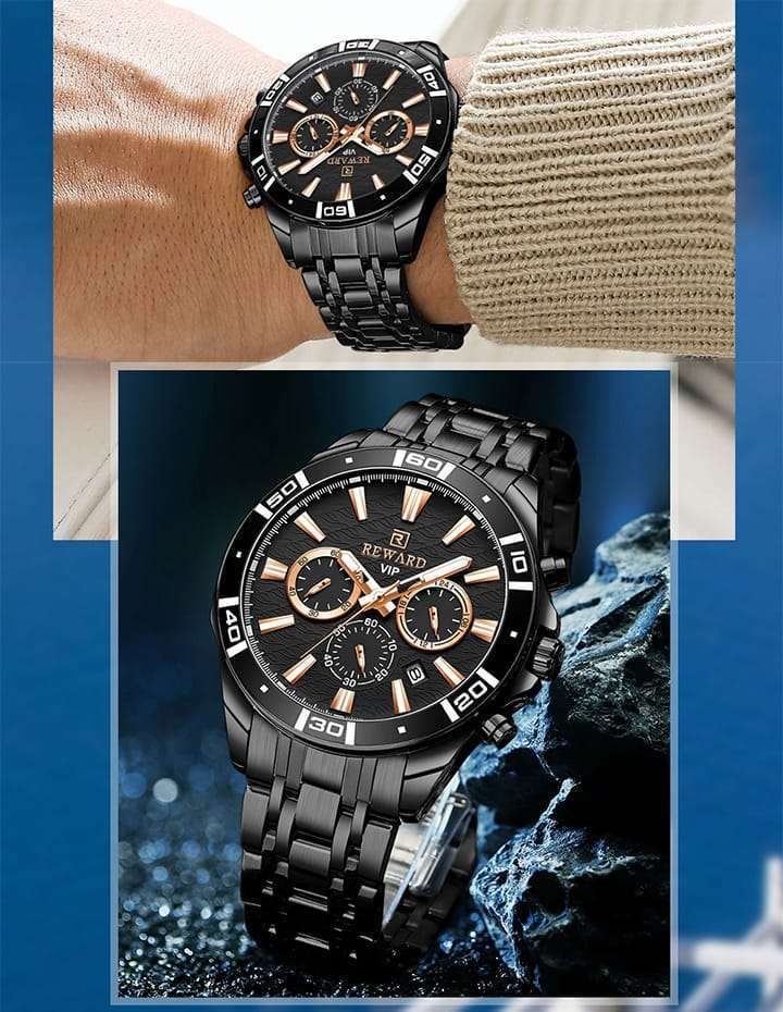 Reward 81134 High Quality Silver Mens Quartz Watch Best Power Stainless - Image 2