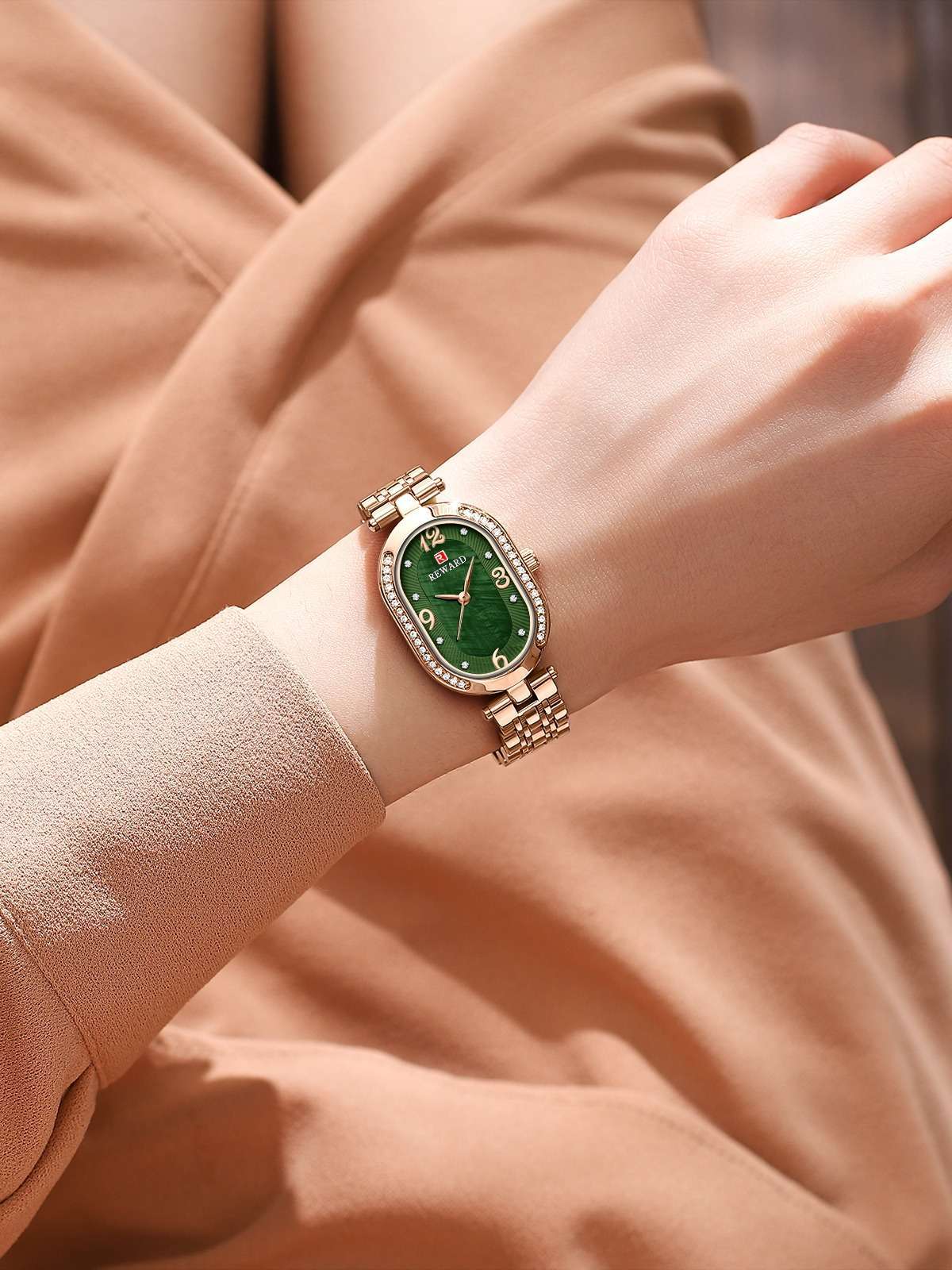 REWARD 21058 Women Wristwatch Fashion Luxury Quartz Wrist Watches Stainless Steel Strap Gift for Girl Wife Mother Friends - Image 4