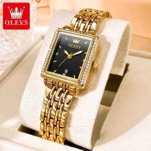 OLEVS 9995 Elegant Quartz Women's Watch-Black