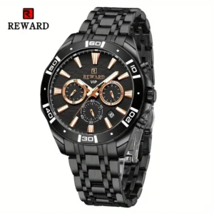 Reward 81134 High Quality Silver Mens Quartz Watch Best Power Stainless