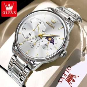 OLEVS 2936 Stainless Steel Strap Watch For Men