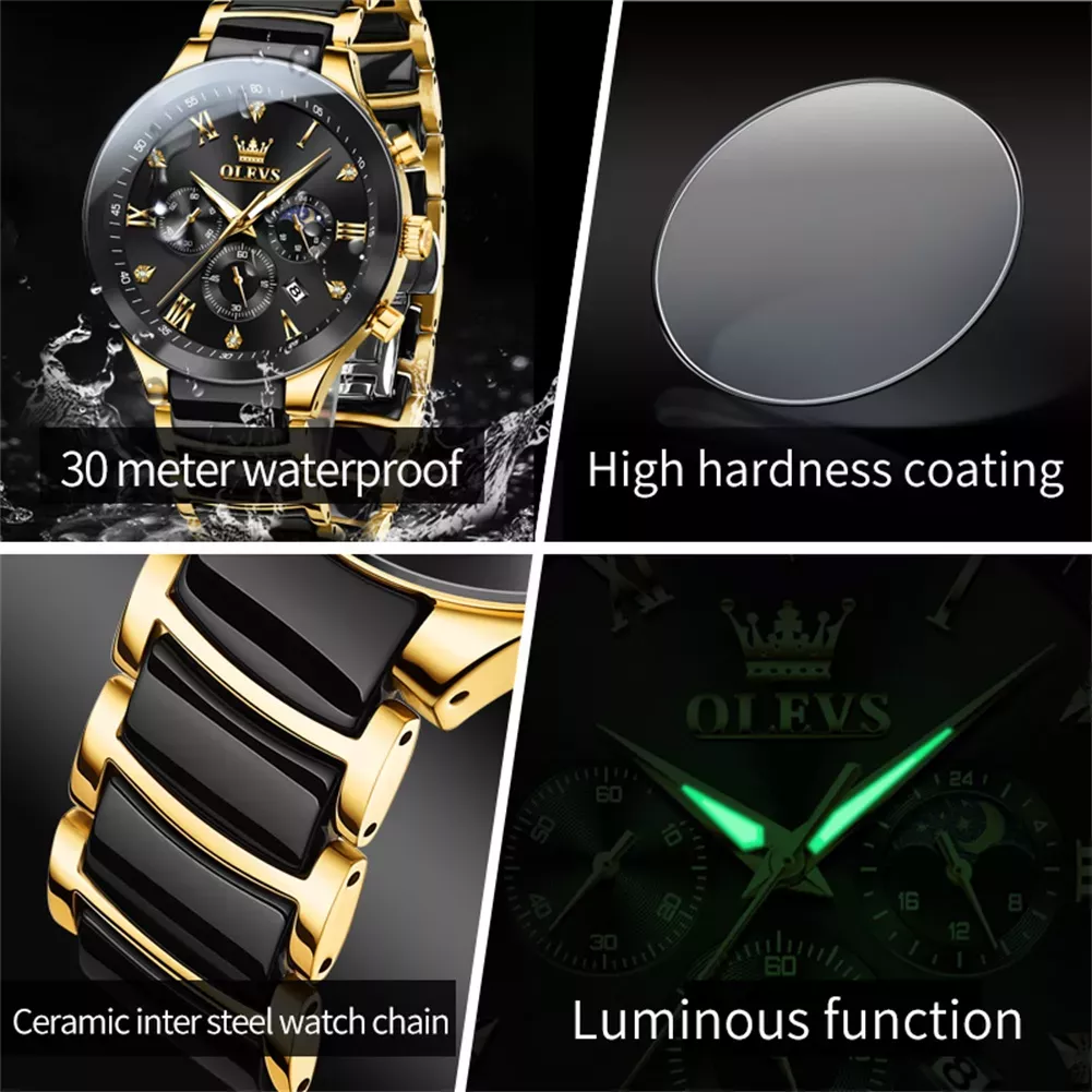 OLEVS 7004 Quartz Chronograph Watch for Men - Image 3