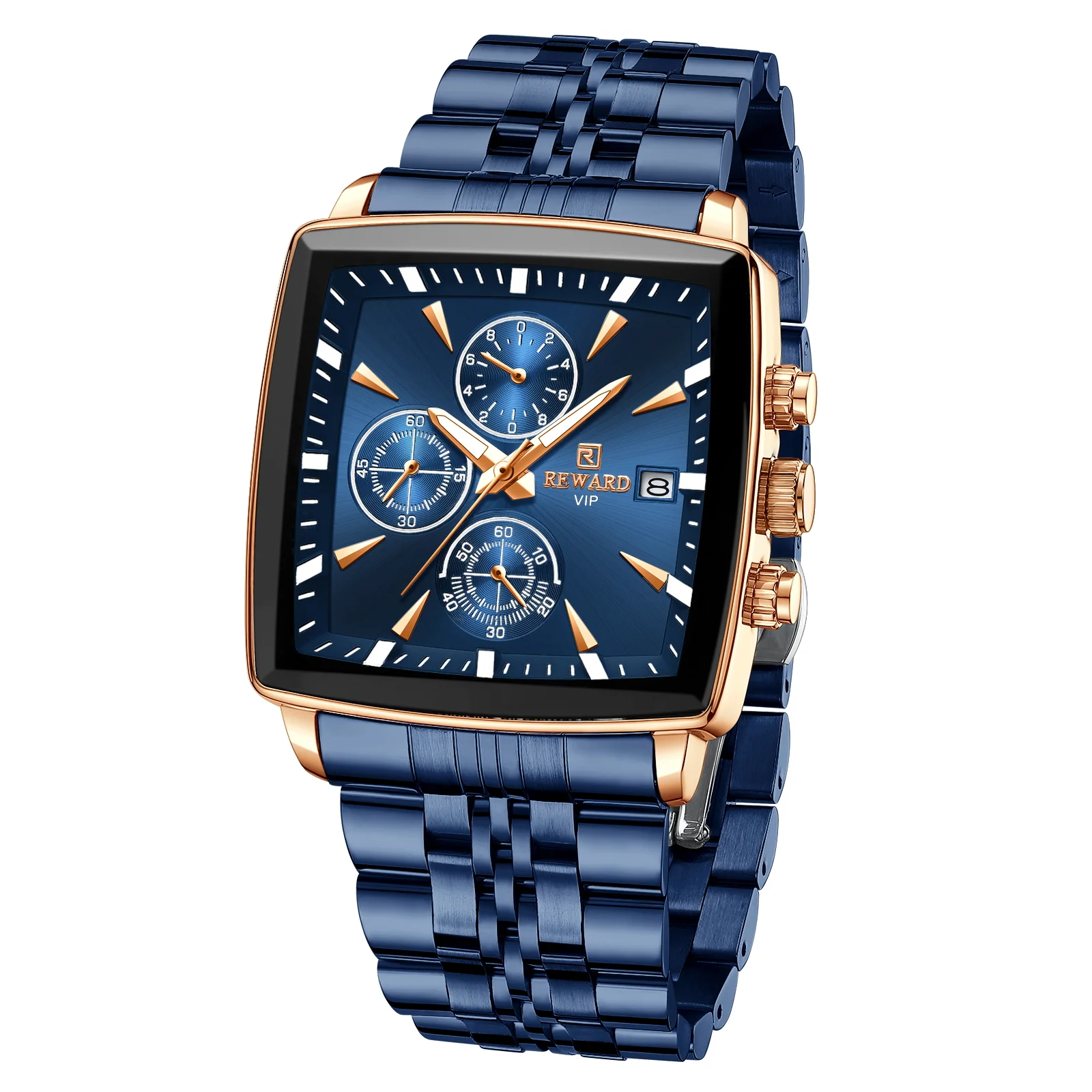 REWARD 81100 Rectangle Men’s Watches Quartz Wristwatches Luxury Business Watch Clock Luminous Hands Waterproof Clock Man - Image 3