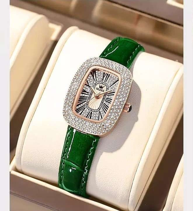 OLEVS 9940 Square Dial Diamond Watch For Women