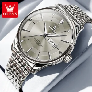 OLEVS 9908 Stainless Steel Luxury Brand Quartz Watch For Men's