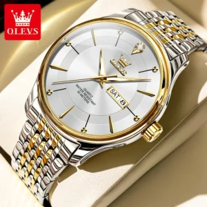 OLEVS 9908 Stainless Steel Luxury Brand Quartz Watch For Men's