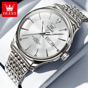 OLEVS 9908 Stainless Steel Luxury Brand Quartz Watch For Men's