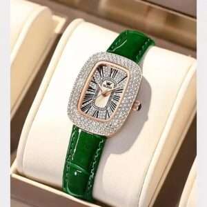OLEVS 9940 Square Dial Diamond Watch For Women