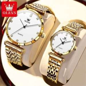 OLEVS 5596 Luxury Couple Quartz Watches