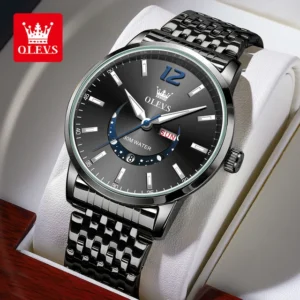 OLEVS 710 Date Week Luminous Quartz Watch For Men