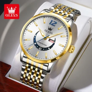 OLEVS 710 Date Week Luminous Quartz Watch For Men