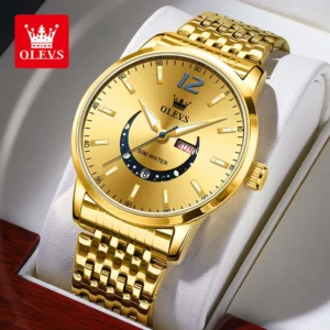 OLEVS 710 Date Week Luminous Quartz Watch For Men