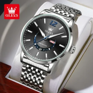 OLEVS 710 Date Week Luminous Quartz Watch For Men