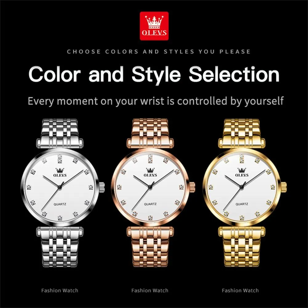 OLEVS 5596 Luxury Couple Quartz Watches - Image 4