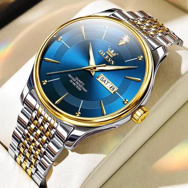 OLEVS 9908 Stainless Steel Luxury Brand Quartz Watch For Men's