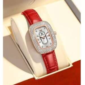 OLEVS 9940 Square Dial Diamond Watch For Women
