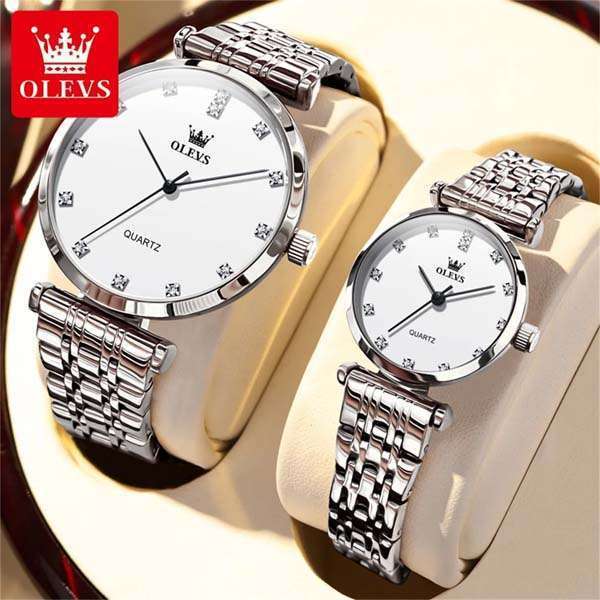 OLEVS 5596 Luxury Couple Quartz Watches
