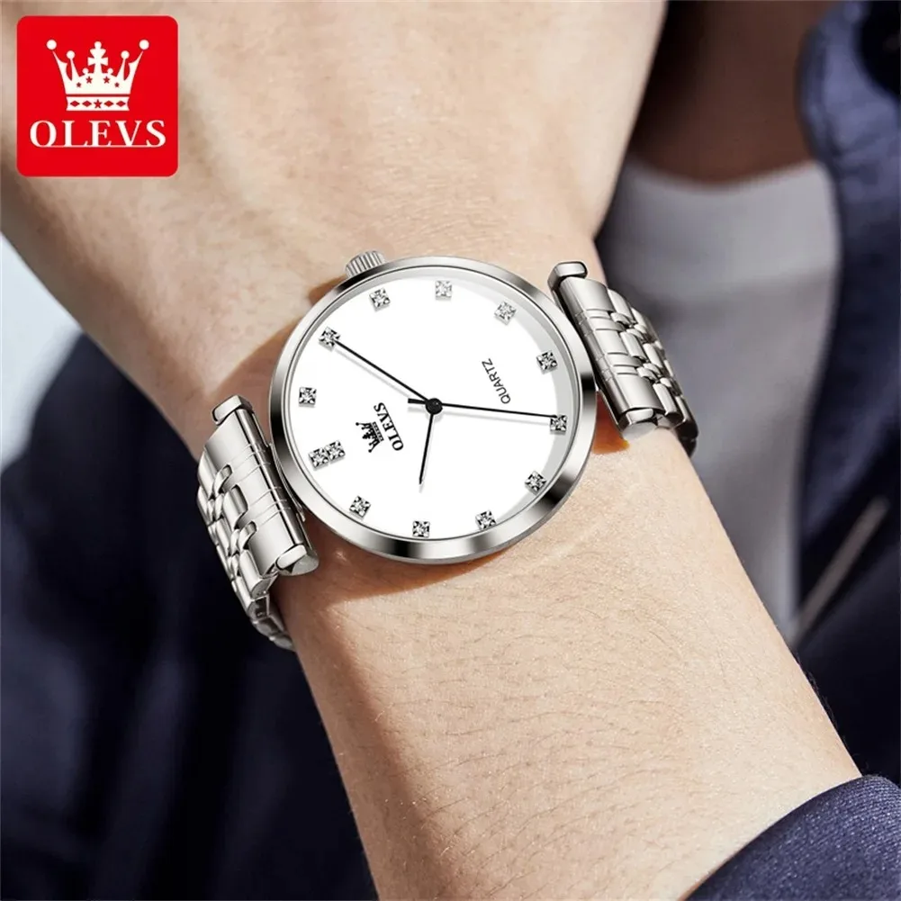 OLEVS 5596 New Quartz Stainless Steel Watch For Men - Image 2