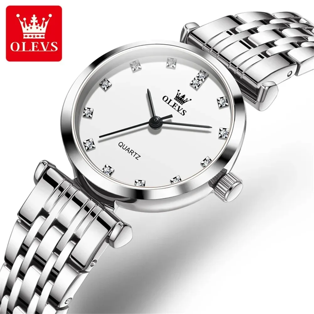 OLEVS 5596 New Quartz Stainless Steel Watch For Women - Image 2