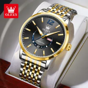 OLEVS 710 Date Week Luminous Quartz Watch For Men
