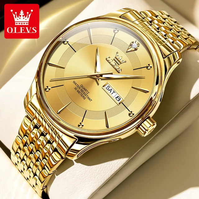 OLEVS 9908 Stainless Steel Luxury Brand Quartz Watch For Men's