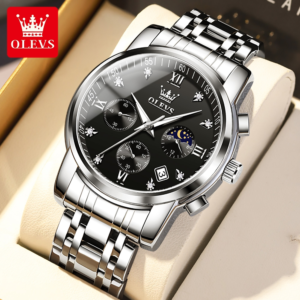 OLEVS 2858 Quartz Stainless Steel Watch for Men’s