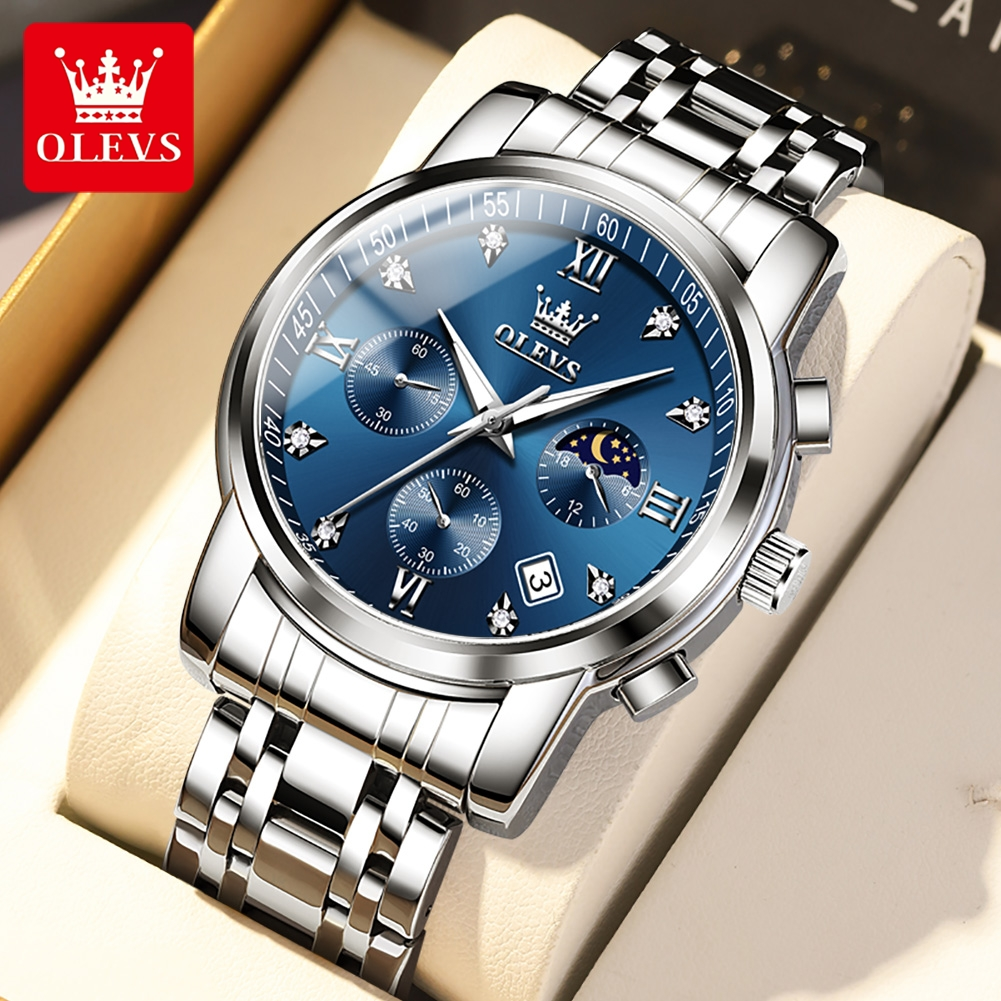 OLEVS 2858 Quartz Stainless Steel Watch for Men’s
