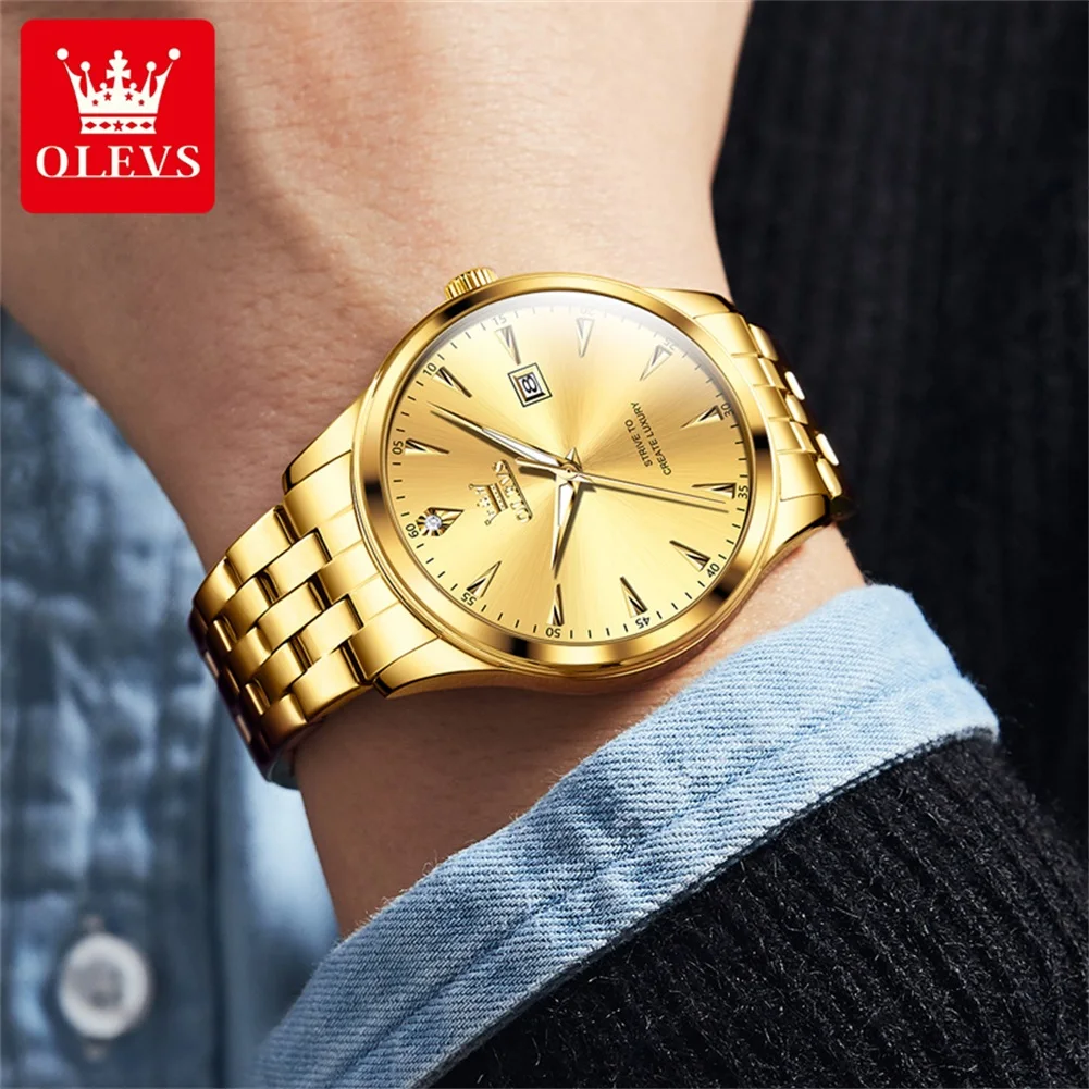 Olevs 5598 Watch For Men- Golden - Image 4