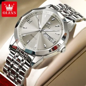 OLEVS 9998 Quartz Watch Analog Time With Date and Day For Men