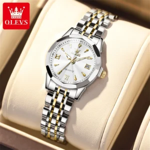 OLEVS 9998 Quartz Watch Analog Time With Date and Day For Women
