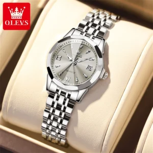 OLEVS 9998 Quartz Watch Analog Time With Date and Day For Women