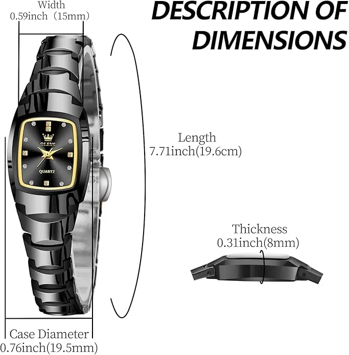 OLEVS 7015 Tungsten steel Strap Quartz Watch For Women - Image 4