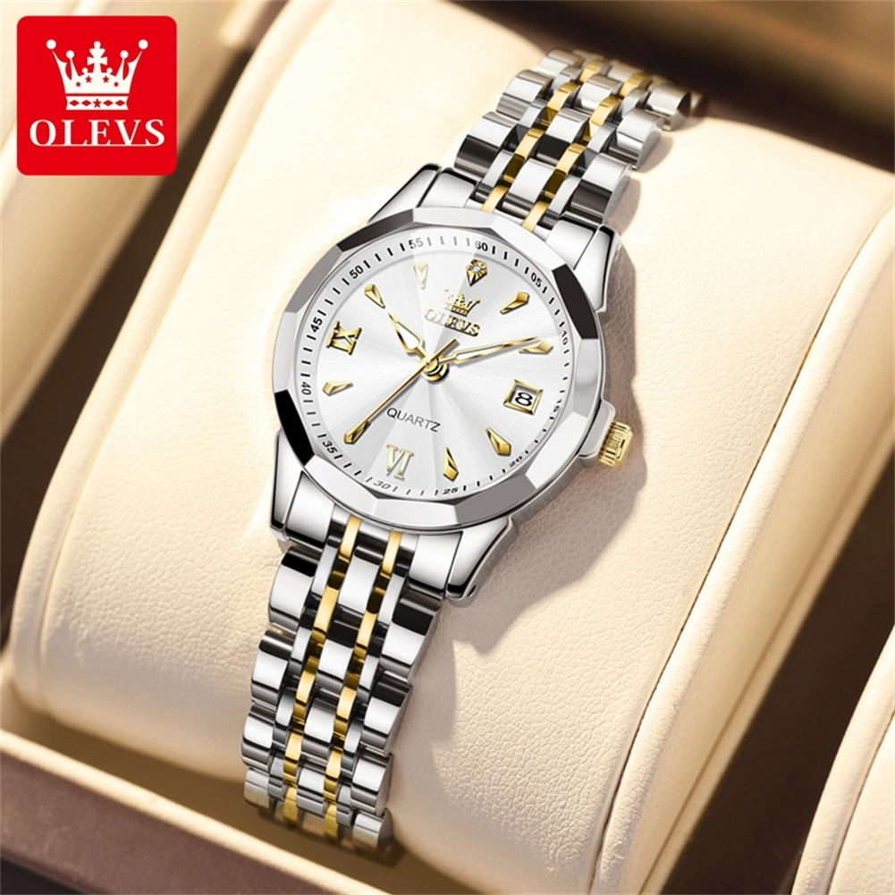 OLEVS 9998 Quartz Watch Analog Time With Date and Day For Women