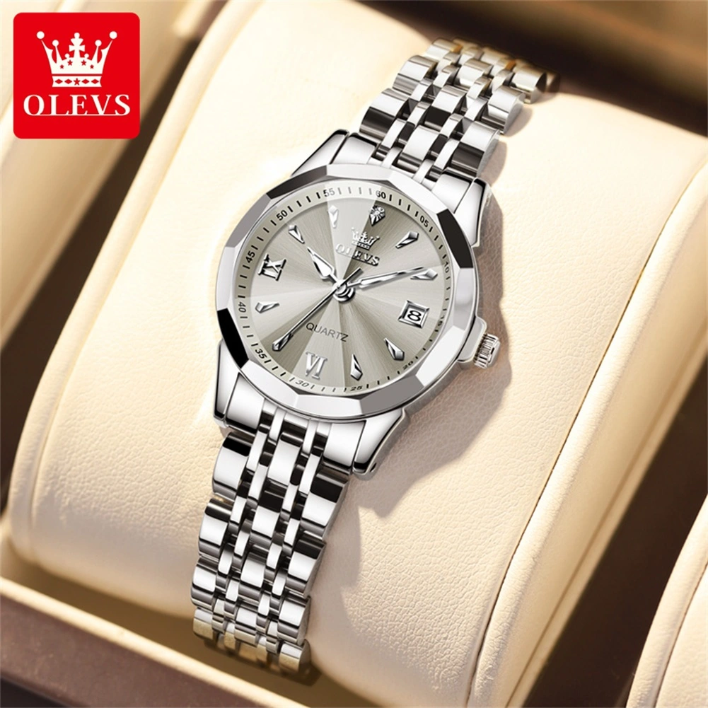 OLEVS 9998 Quartz Watch Analog Time With Date and Day For Women