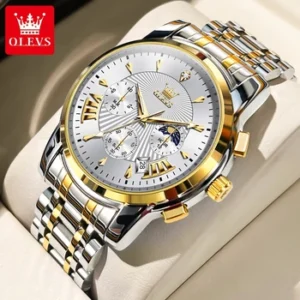 Olevs 2892 Luxury Watches For Man – Gold Silver