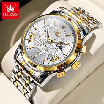Olevs 2892 Luxury Watches For Man – Gold Silver