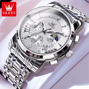 Olevs 2892 Luxury Watches For Man – Silver
