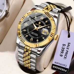Poedagar 910 Quartz Watch Stainless Steel Strap Watch For Men