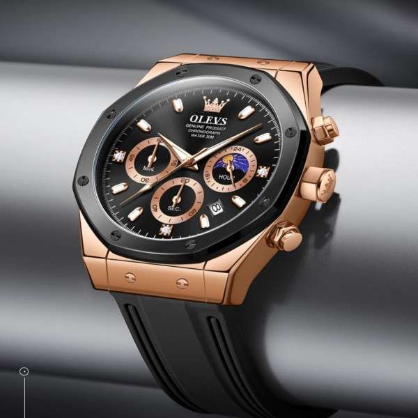 OLEVS 9911 Luxury Chronograph Sports Quartz Watch For Men - Image 4