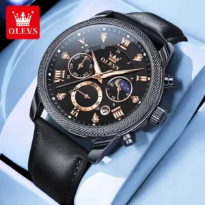 OLEVS 3660 Quartz Chronograph Original Watch For Mens