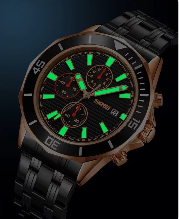SKMEI 9335 Stainless Steel Watch For Men - Image 3