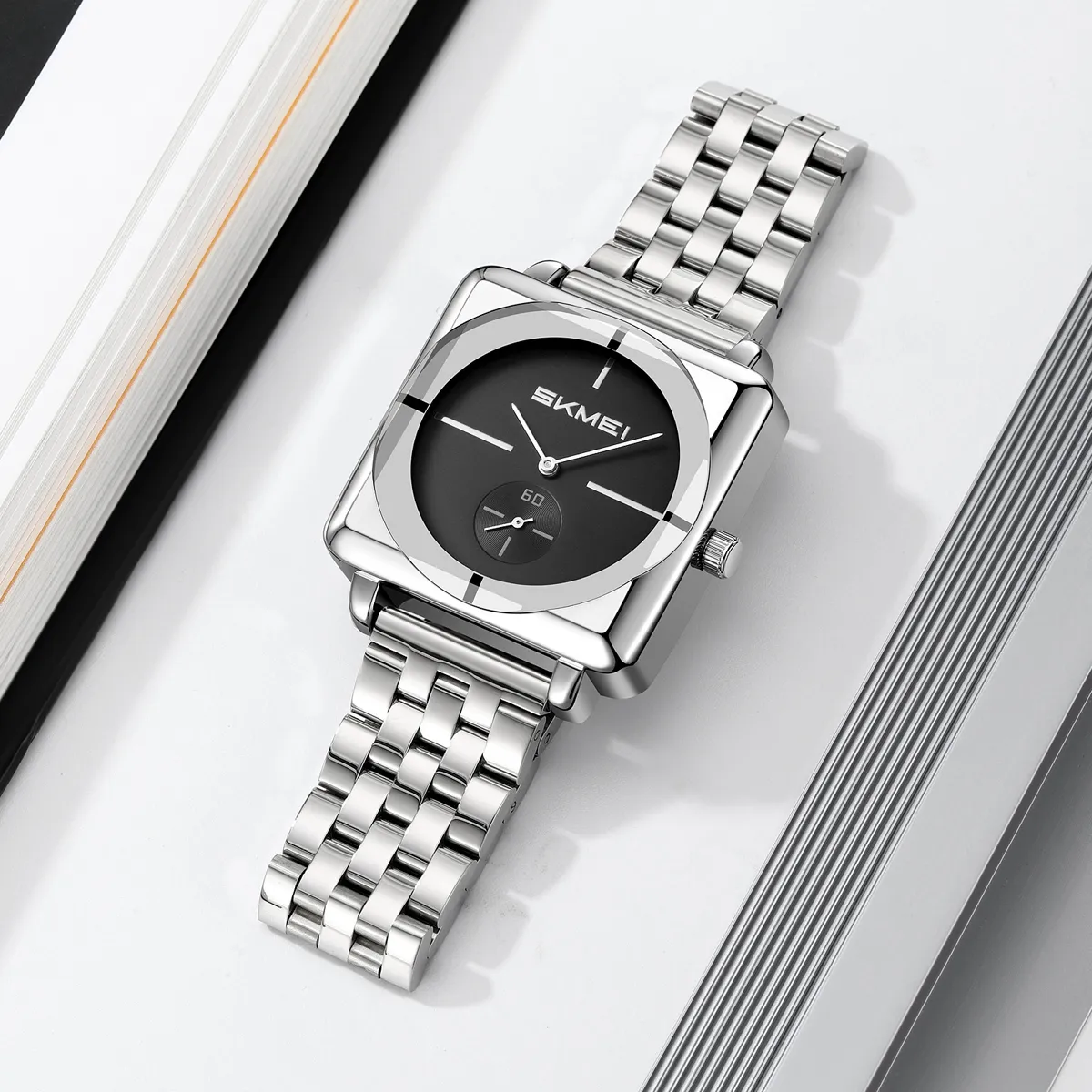 New Design 2025 SKMEI Model 2413 Quartz square Wrist Watch For Man - Image 3