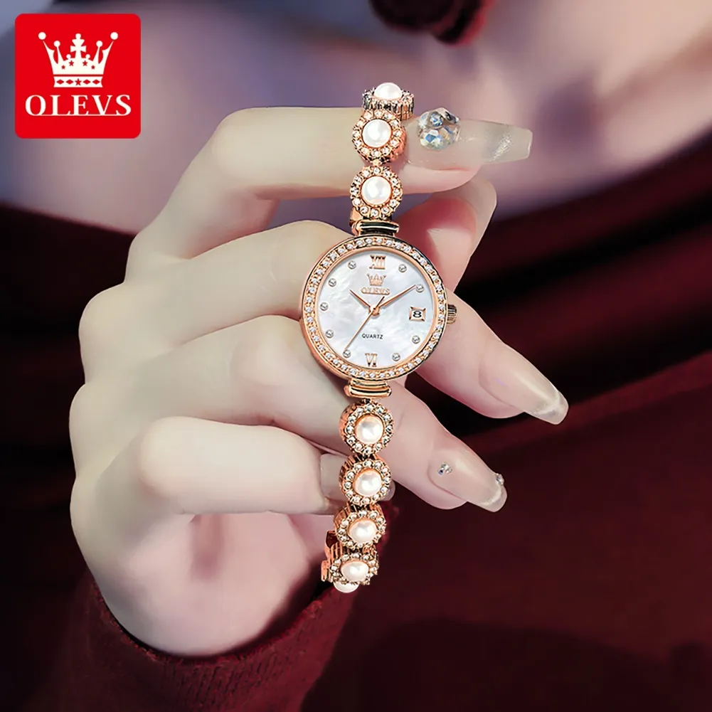 OLEVS 5635 Original Quartz Stainless Steel Gifts Watch For Women - Image 2