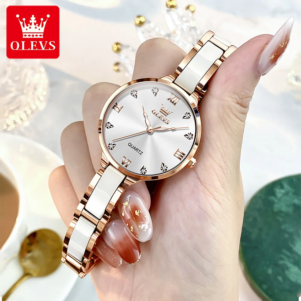 Olevs 5872 Stainless Steel Analoge Wrist Watch For Women - Image 4