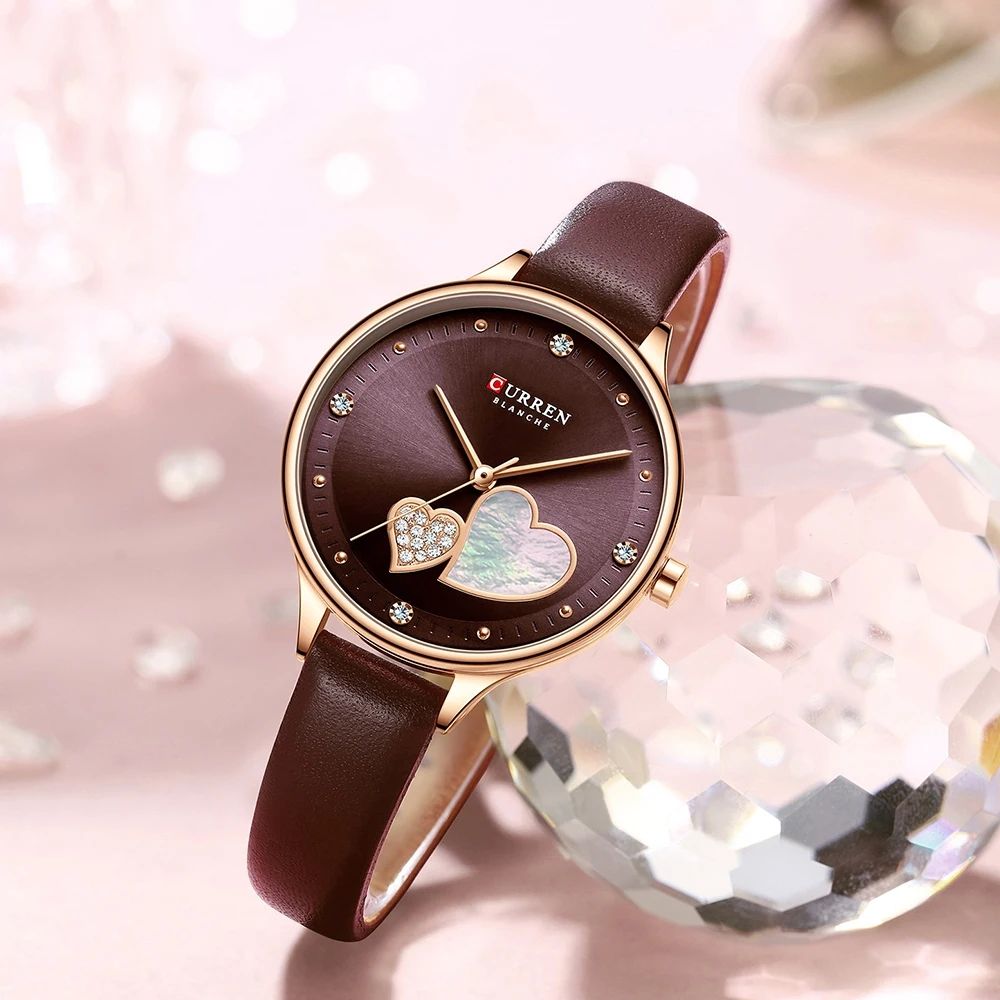 CURREN 9077 Women's Quartz Watches Wristwatch Leather - Image 3