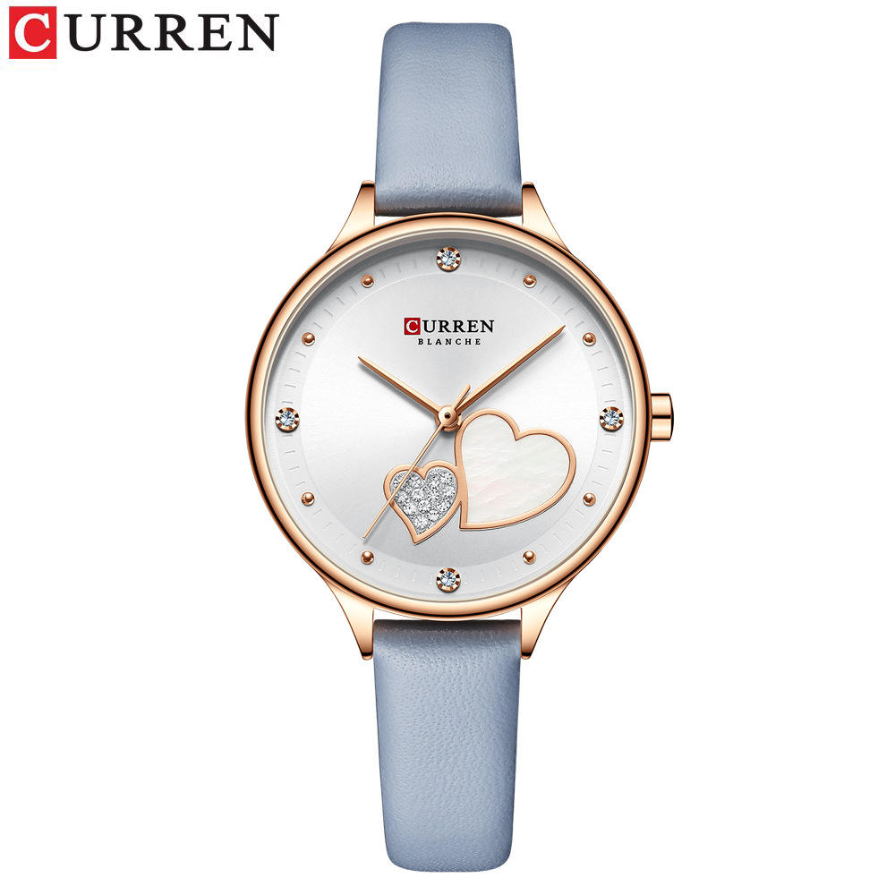 CURREN 9077 Women's Quartz Watches Wristwatch Leather - Image 2